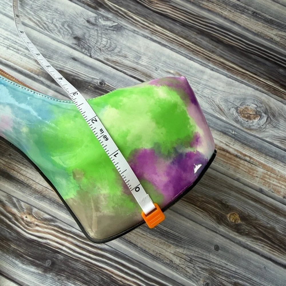FSJ Colorful Dye Print Pumps Platform Stiletto Heels